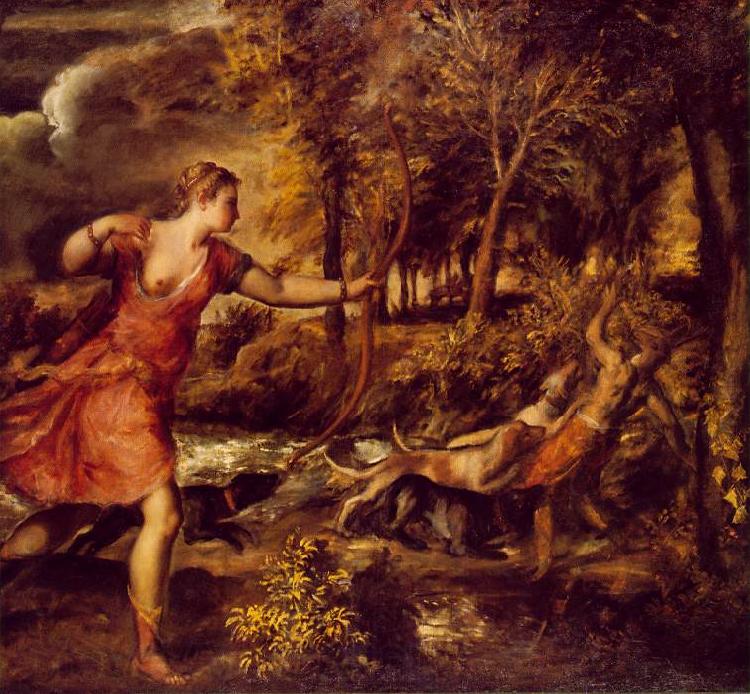 TIZIANO Vecellio Death of Actaeon jhfy France oil painting art